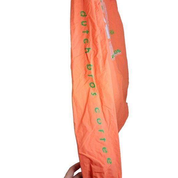 Dutch Bros Coffee Slay the Day Windbreaker Jacket Mens Size S Orange - Picture 5 of 6